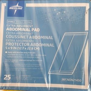 Extra Absorbent Abdominal Pad (50 in All) 5 x 9 in